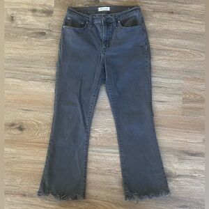 Madewell Cali Demi-Boot Jeans in Berkeley Black: Chewed-Hem Edition
